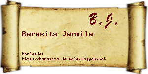 Barasits Jarmila névjegykártya